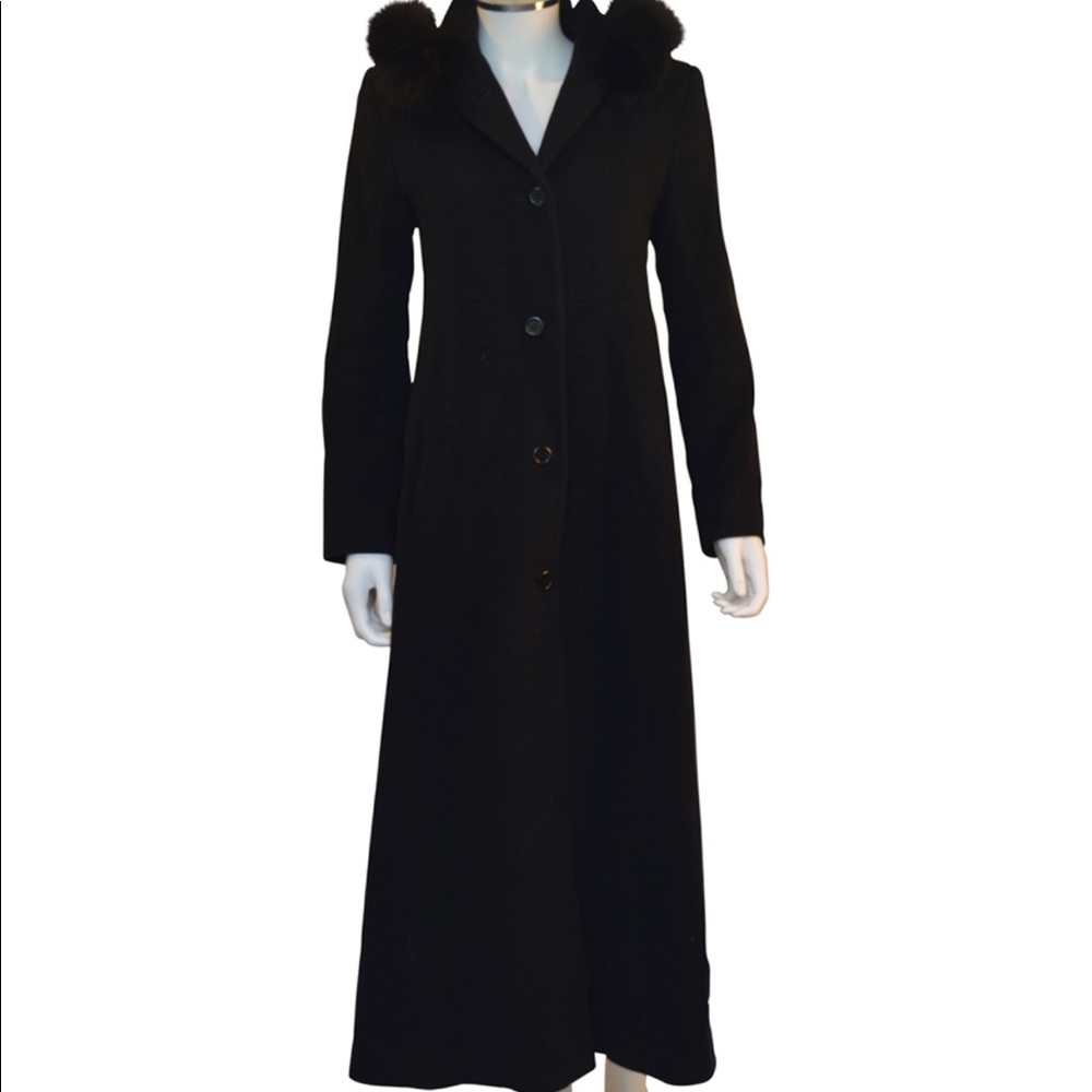 Steve by Searle (8) cashmere / fox fur coat hooded
